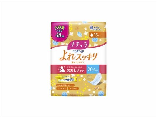 まとめ買い-24点セット ナチュラさら肌さらりよれスッキリ吸水ナプキン２０．５ｃｍ１５ｃｃ大容量４８枚 生理用品