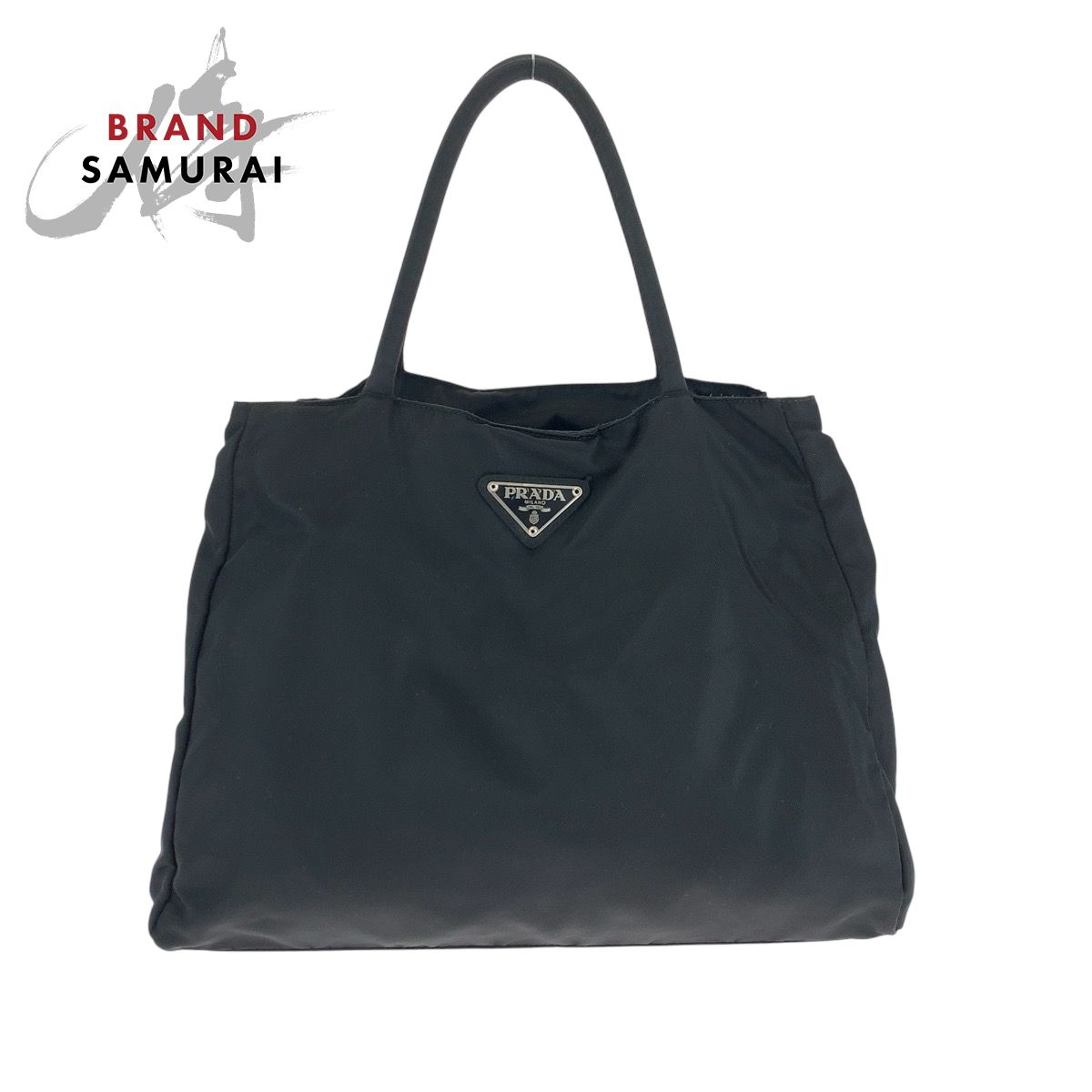 PRADA プラダ テスート 三角ロゴプレート ブラック ストア 黒 PRADA プラダ テスート 三角ロゴプレート ブラック ストア 黒