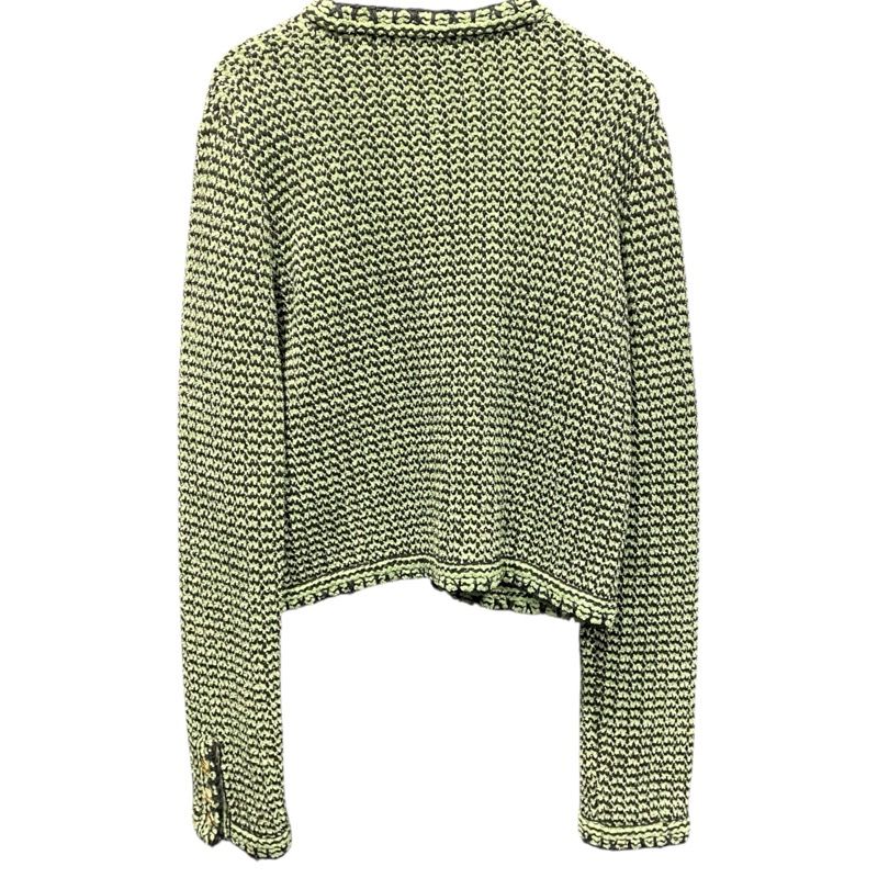 シャネル CHANEL ノーカラーニットジャケット P70487 グリーン
