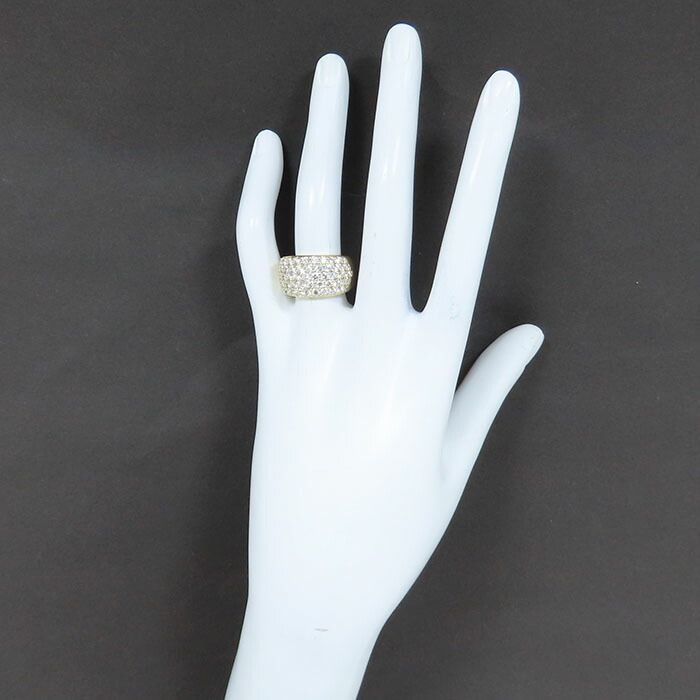 ミキモト K18WG ダイヤ　パヴェリング MIKIMOTO ミキモト ダイヤモンド パヴェ リング 指輪 1.59ct 13