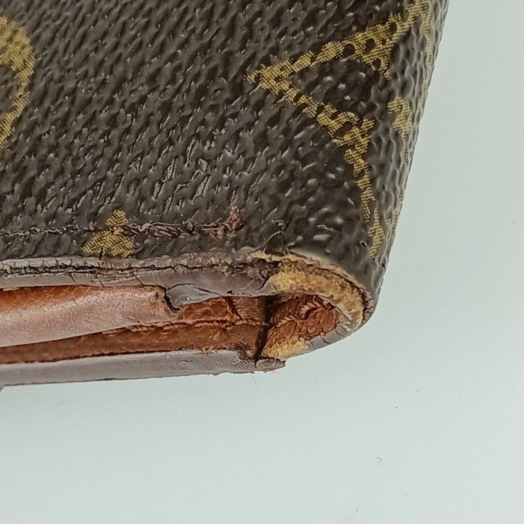 【美品】LOUISVUITTON二つ折り財布 モノグラム ブラウン M61652 LOUIS VUITTON ルイ・ヴィトン ビトン Wホック二