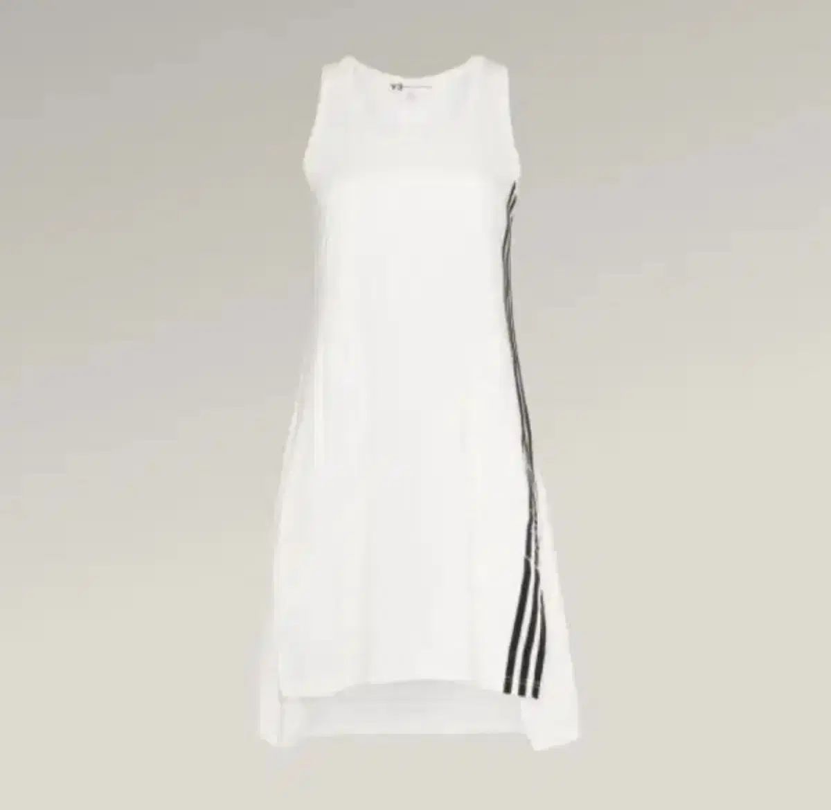 Y ー 3 Yohji Yamamoto(ヨウジ ヤマモト) 3本線 ノースリーブ 白 ワンピース XS S M