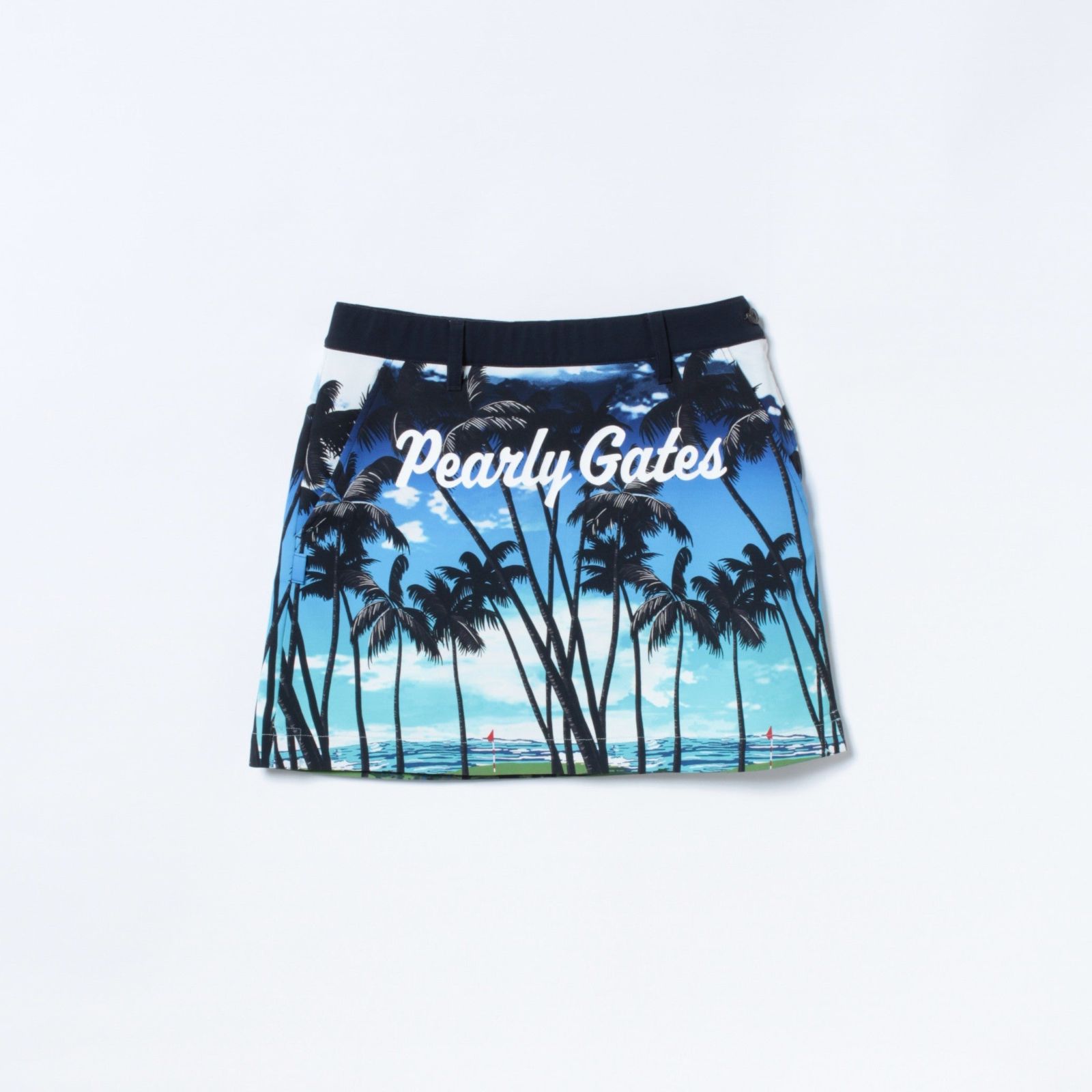 【認定リユース品】ドビー ストレッチ パームツリー プリント スカート＜ISLAND SERIES＞