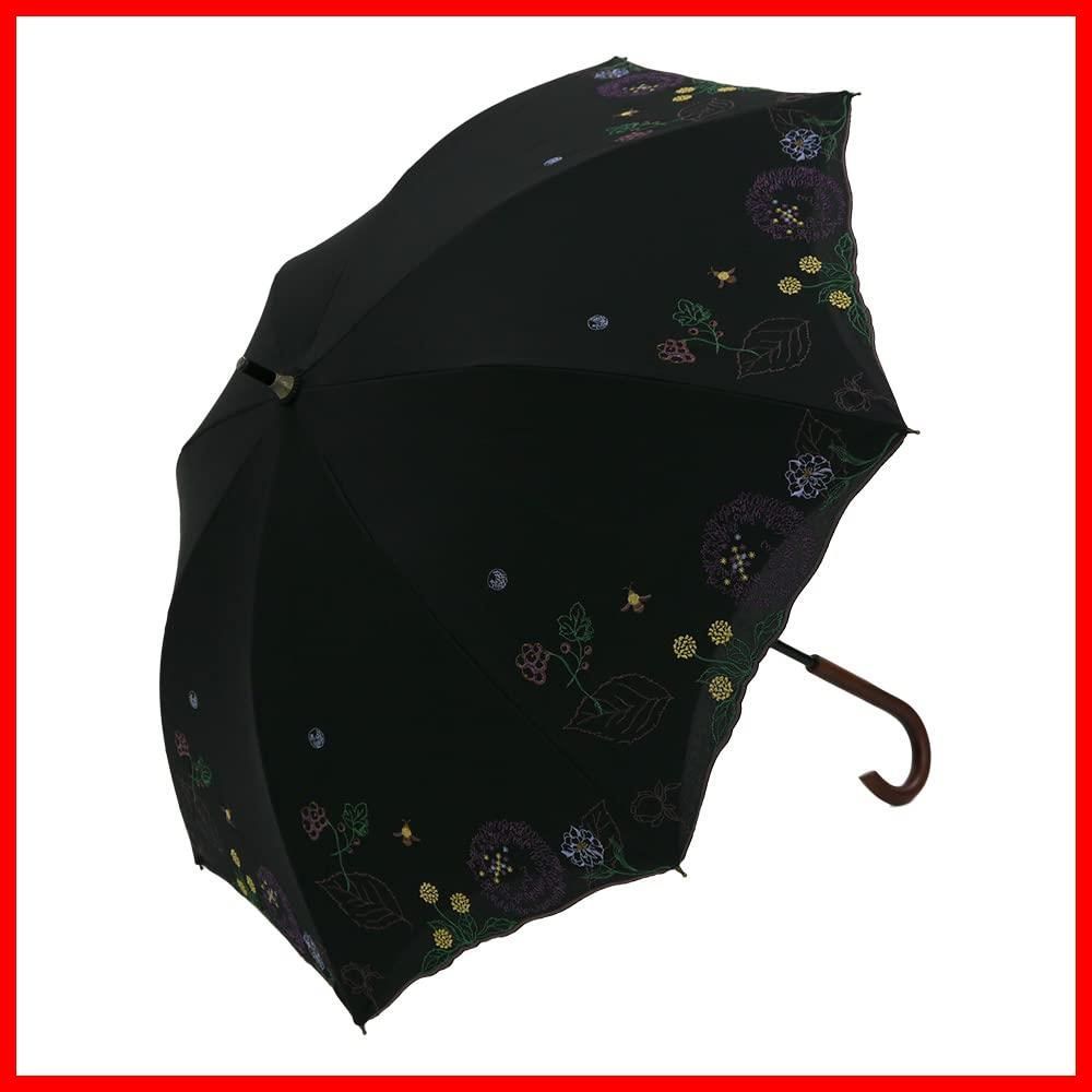 【人気商品】刺繍 UVカット かわず張り 逃熱 涼しい 遮熱 晴雨兼用傘 1級遮光 特殊2重張り ショート日傘 花鳥 女優日傘 ボタニカル [シノワズリーモダン]日傘