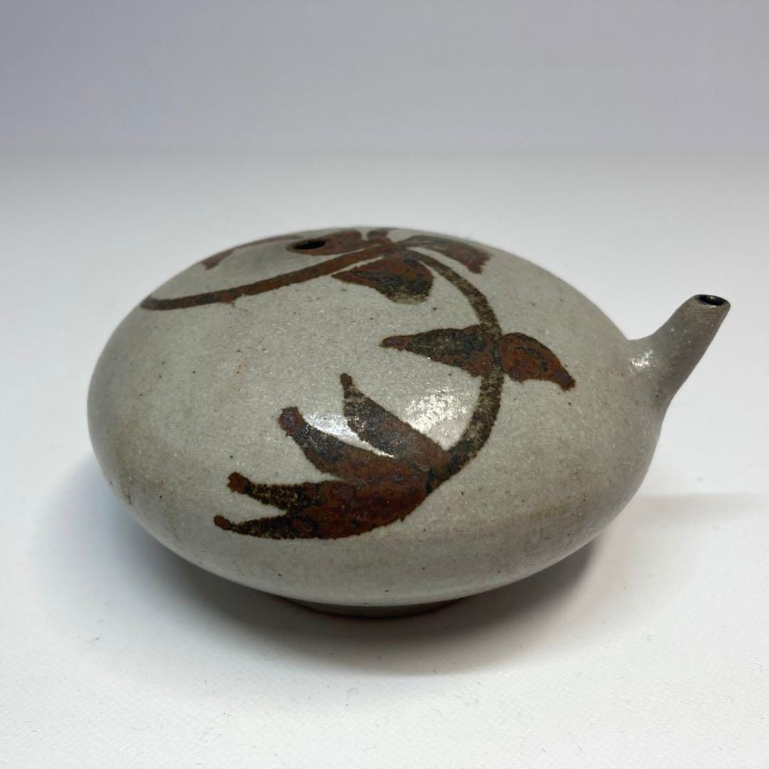 李朝　鉄砂　水滴　幅約10.5㎝　タカサ　合箱付 李朝 鉄砂 水滴 幅約10.5㎝ タカサ 合箱付 - メルカリ