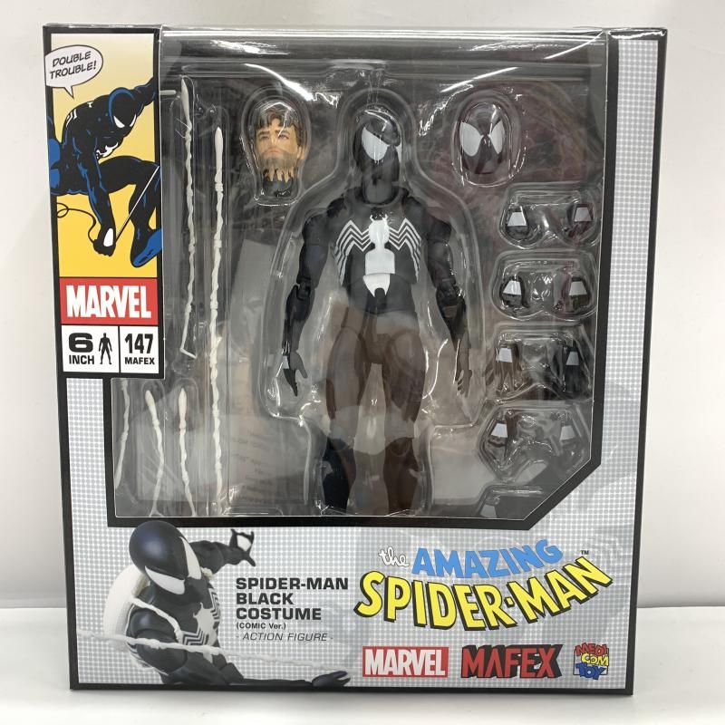 【中古】開封）MAFEX スパイダーマン ブラックコスチューム コミックVer.[10]