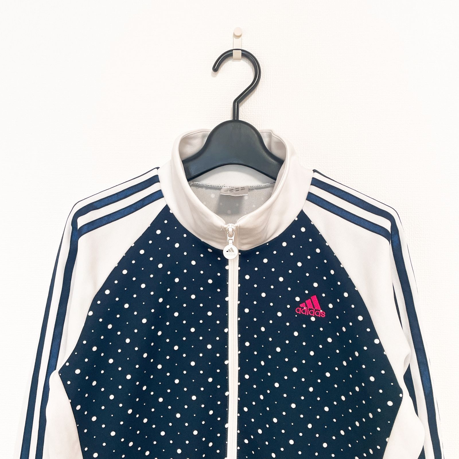 y2k 人気デザイン adidas アディダス ジャージ 長袖 水玉 ポルカ