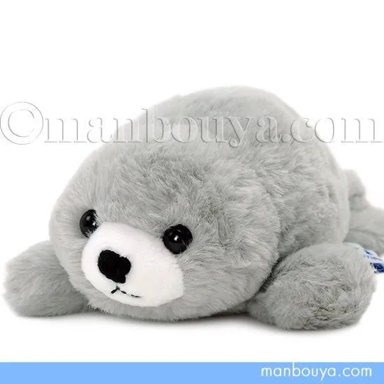 アザラシ ぬいぐるみ 中型 グレー アザラシ ぬいぐるみ 水族館 お土産 キュート販売 CUTE ふわふわ