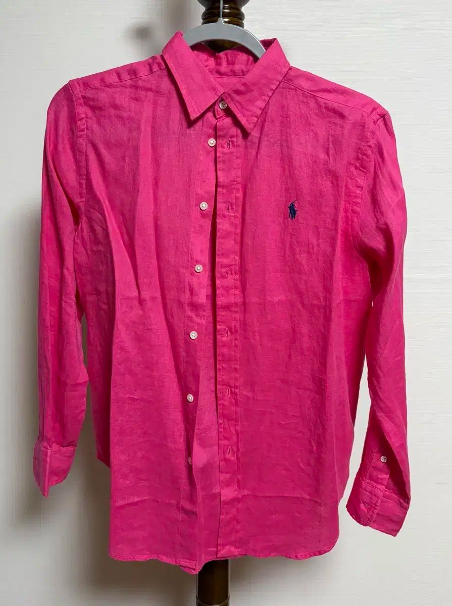 ポロ ラルフローレン ピンク リネン シャツ