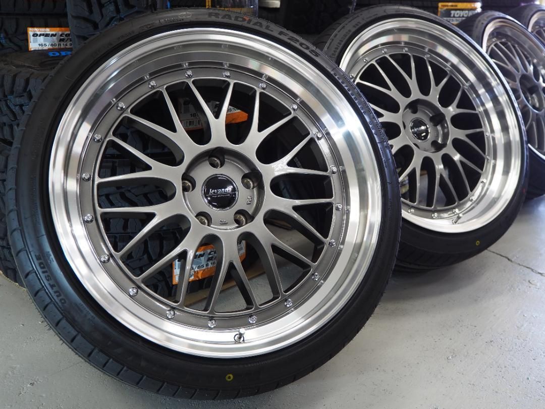 メッシュ 深リム カスタムサイズ levanna V10-EX 20inch 9.5J 5H114.3 38 輸入タイヤ 245|35R20 アルファード ヴェルファイア