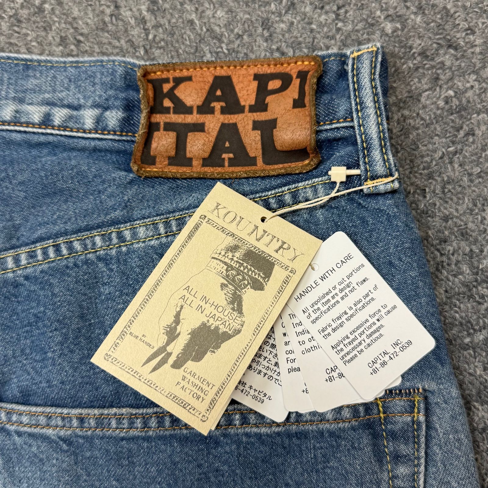 えむ様 未使用品 KAPITAL 14oz BoneDenim ボーンデニム ショートパンツ