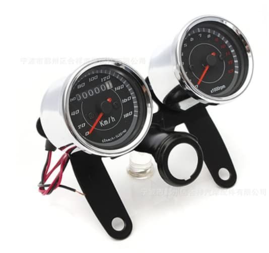 新品 HONDA 用 モンキー ゴリラ 電気式 タコメーター 機械式 スピードメーター セット 12V 60mm ステー金具 付 ホンダ 用 バイク 汎用 社外品
