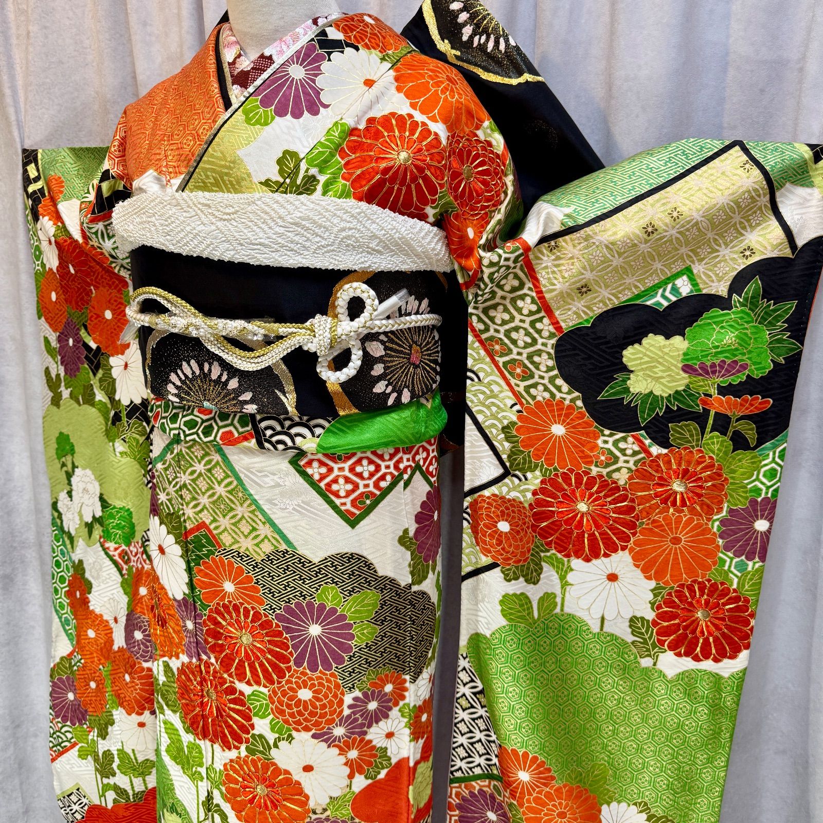 大正ロマン風 モノトーンコーデ