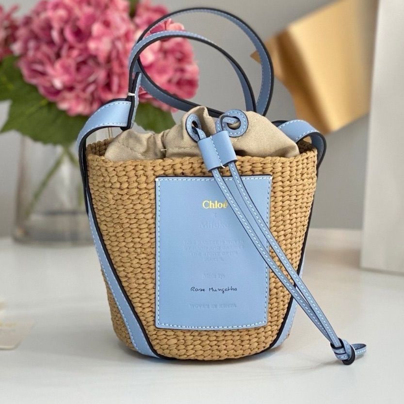 Chloe クロエ Woody バスケットバッグ /ホワイト Chloe クロエ Woody バスケットバッグ /ホワイト ✩クロエ/CHLOE woody