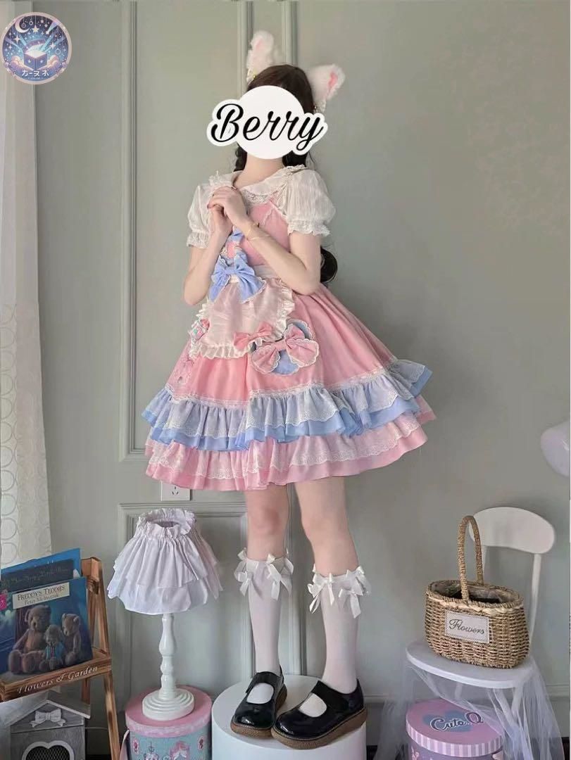 可愛いリボン×フリルのお出かけロリータワンピース 女子会にピッタリ