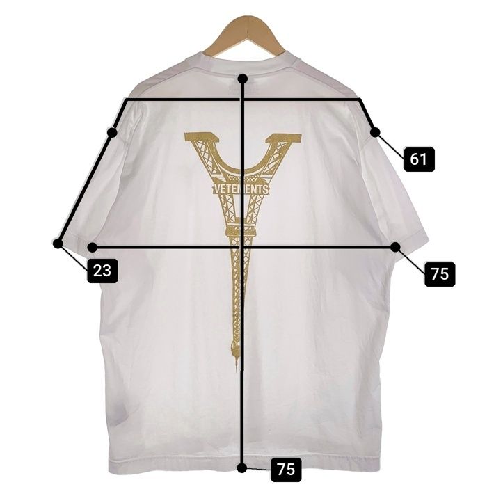 VETEMENTS ヴェトモン Eiffel Tower Logo T-Shirt エッフェル塔 VETEMENTS ヴェトモン Eiffel Tower Logo T-Shirt エッフェル塔