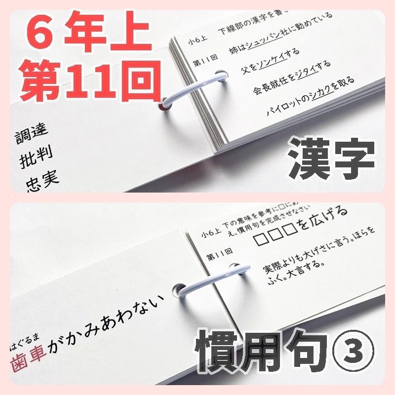 ☆中学受験国語【6K2】予習シリーズ漢字とことば6年上 第10～17