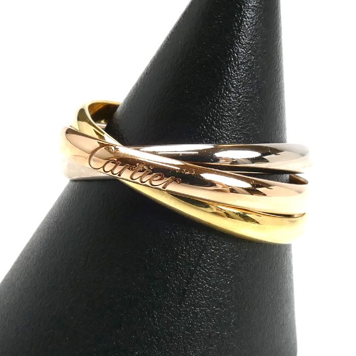 CARTIER カルティエ K18YG PG WG トリニティSM リング 指輪 B4235163 23号 63 7.4g ユニセックス