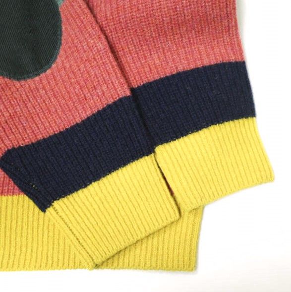 BEAMS PLUS ビームスプラス 24AW Crew Multi Stripe 5G シェットランド 