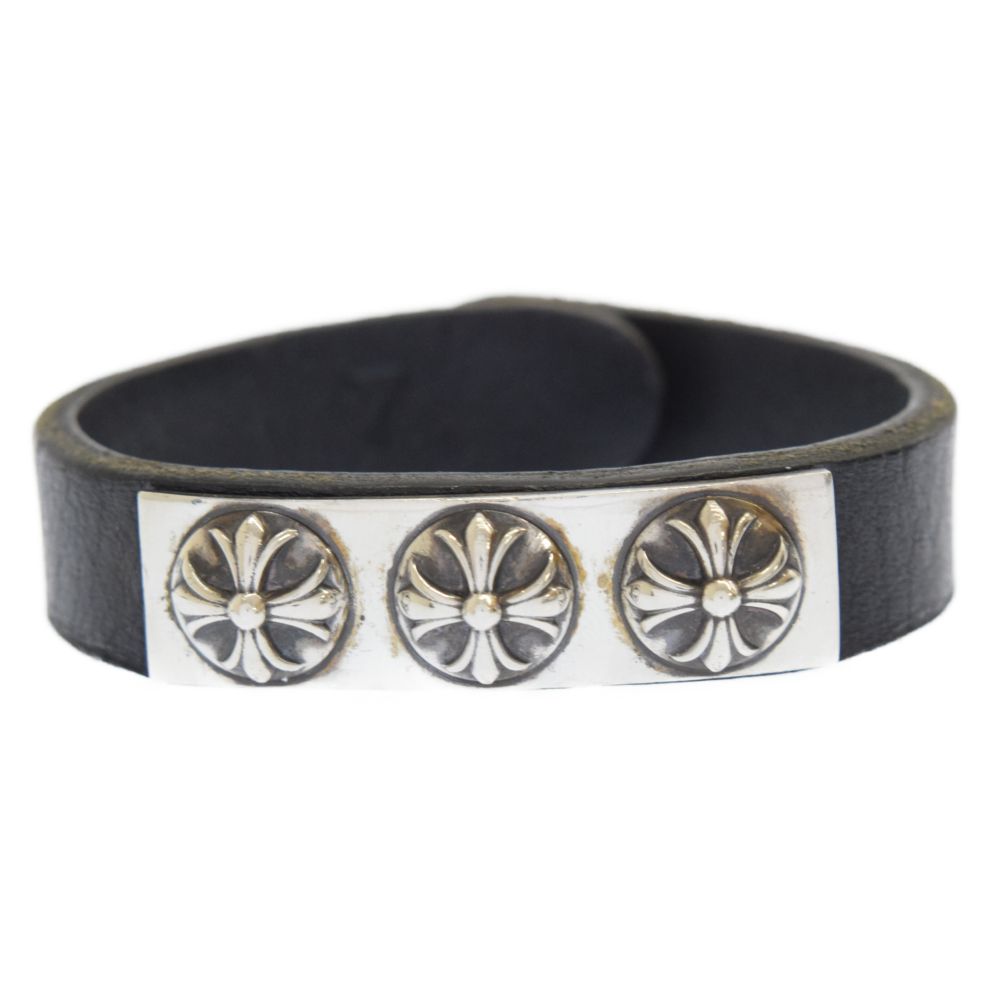 CHROME HEARTS (クロムハーツ) BRCLT CUFF PLATE 3クロスボール