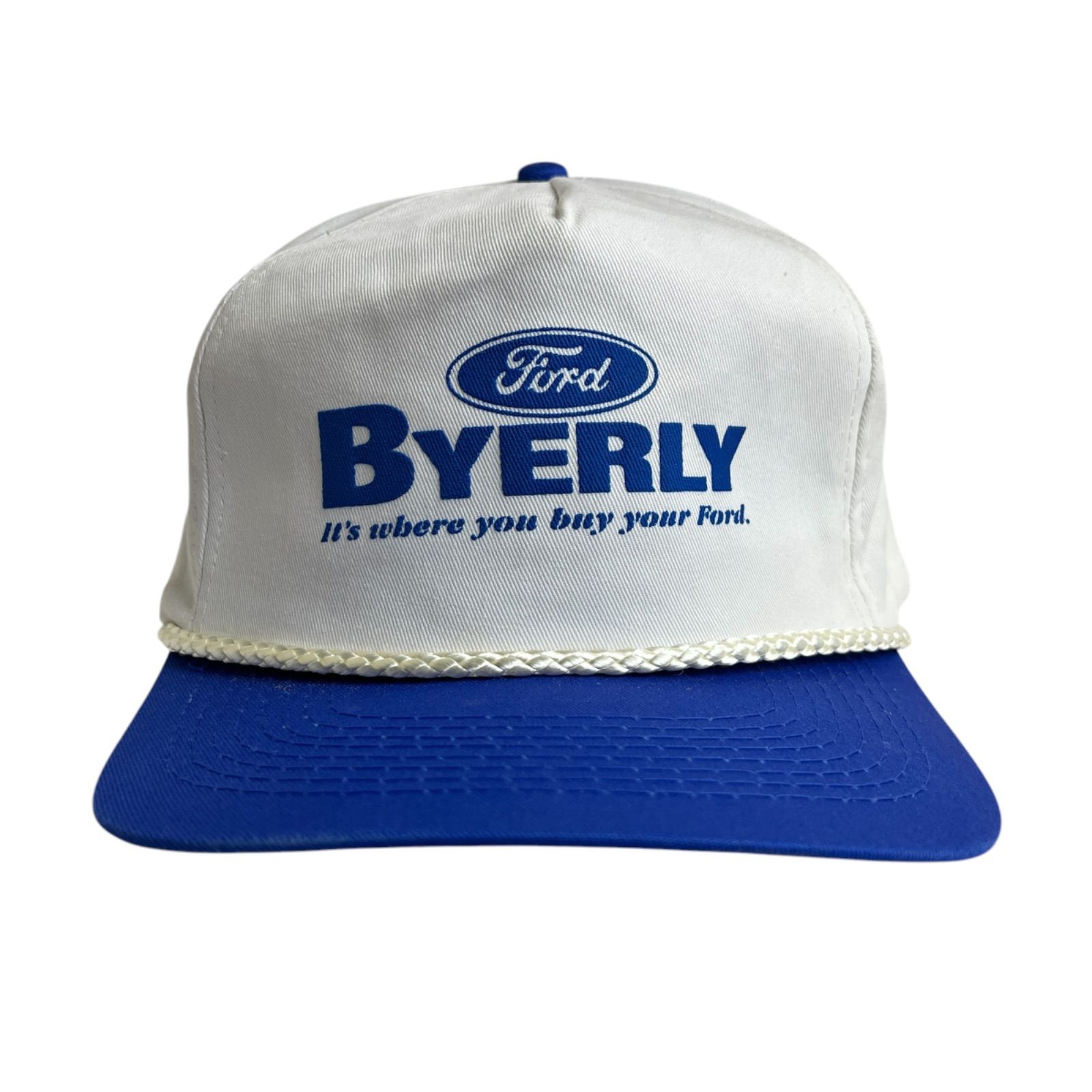 【キャップ/帽子】Ford BYERLY (フォードバイアリー) ツートンカラーキャップ　トラッカーキャップ　アメ車　アメカジ　ホワイト　白　ブルー　青