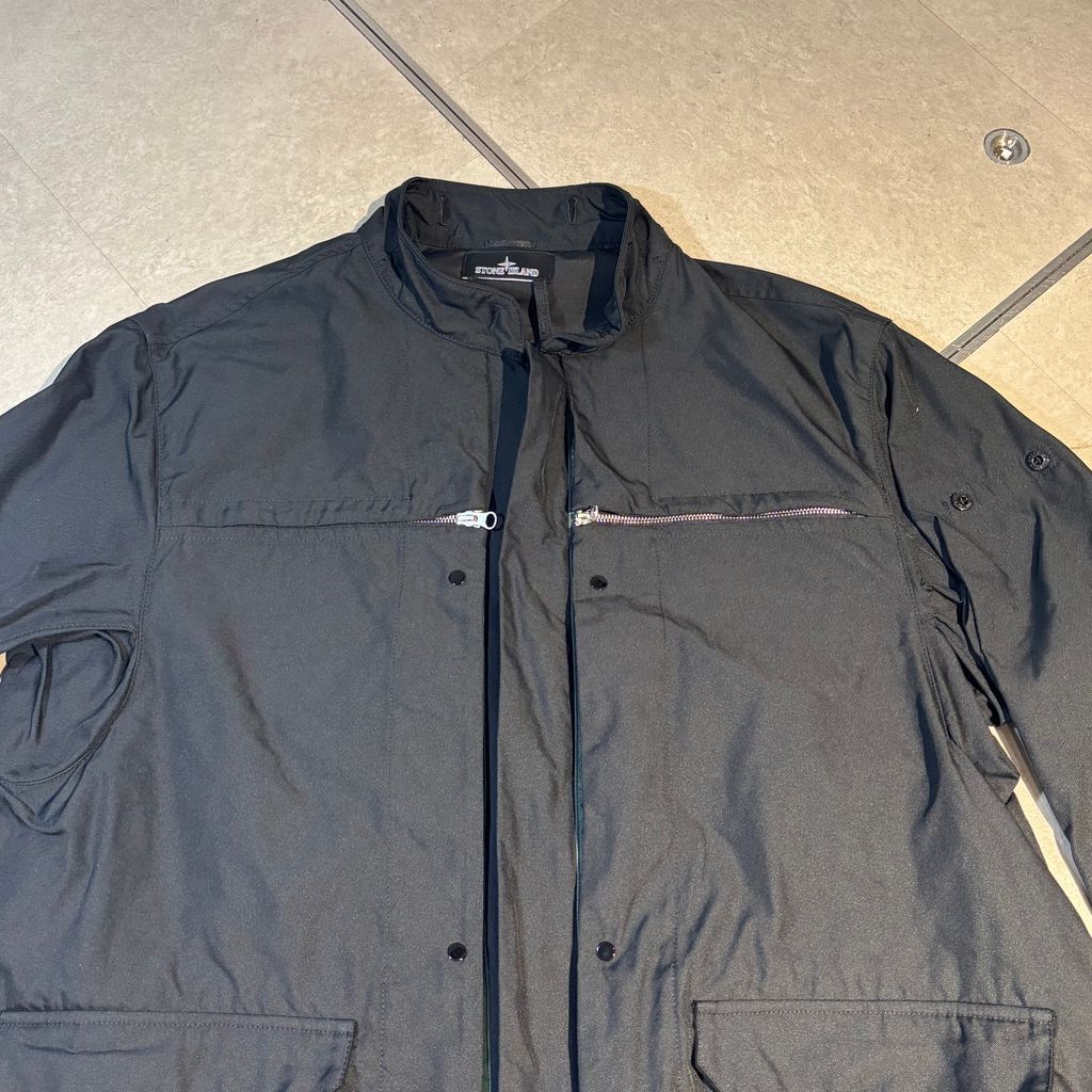 STONE  シャドープロジェクト パーカー　ブラック STONE ISLAND SHADOW PROJECT - ラスト1点 / TWIN ZIP SHELL