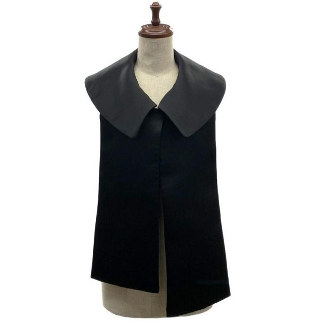 COMME des GARCONS COMME des GARCONS コムデギャルソン コムデギャルソン 20AW ラウンド 付け襟 RF-V002 BLACK コムコム ポリエステルサテン 付け衿 g21563
