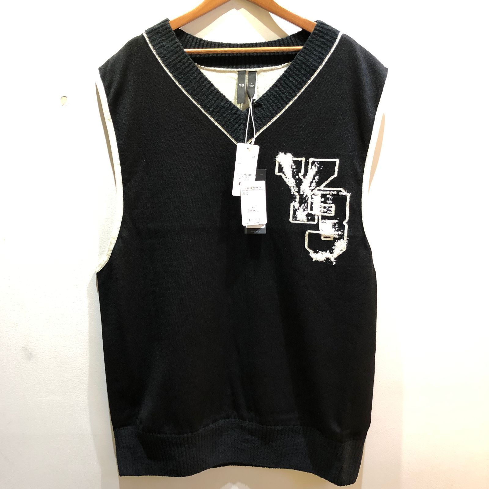 Y-3 ワイスリー LOGO KNIT VEST ロゴニットベスト Vネック セーター