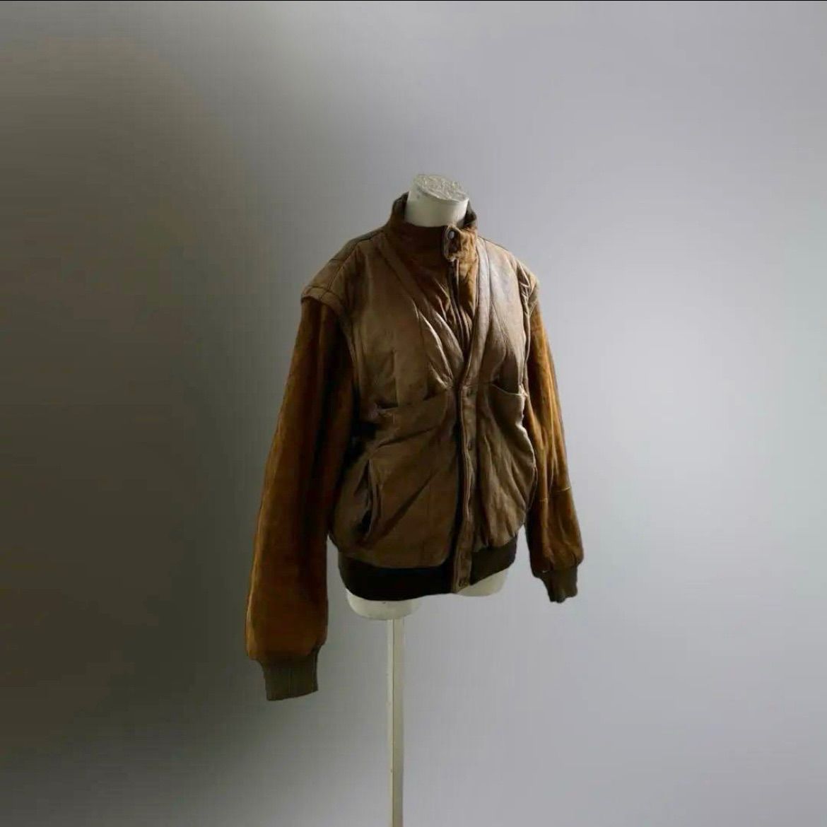 イタリア製 ヴィンテージ ヨーロッパ レザージャケット 80s ブルゾン