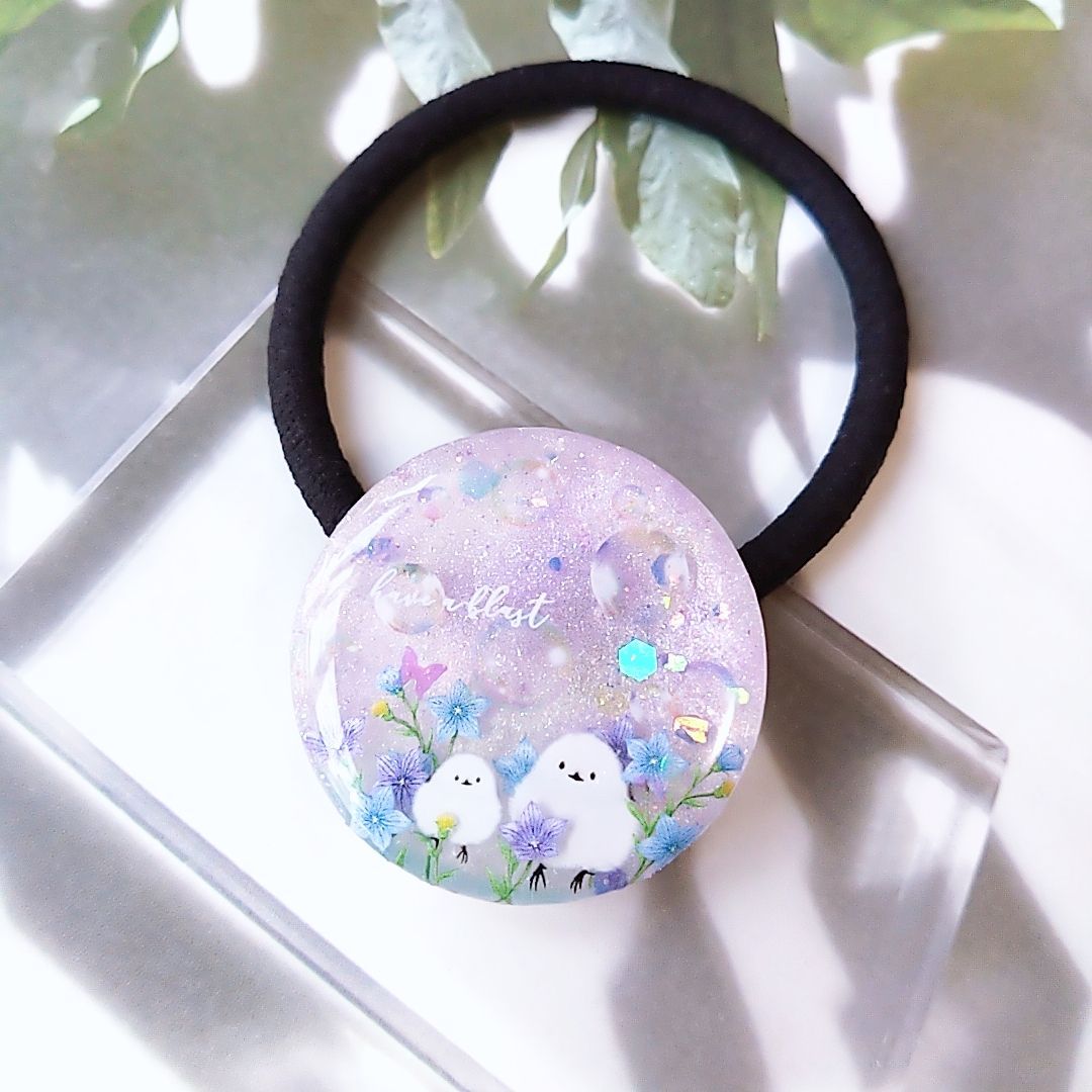 ヘアゴム】レジン 桔梗 【公式通販】