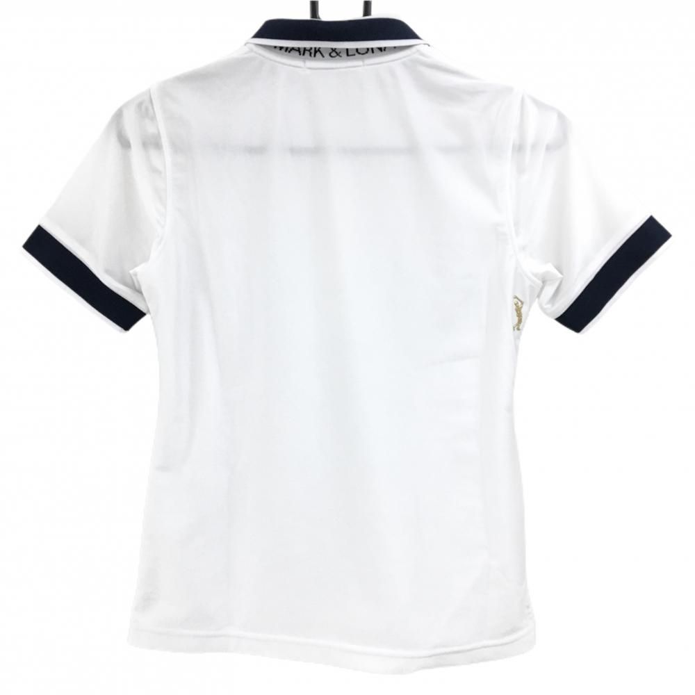 マークアンドロナ　半袖　ポロシャツ　ホワイト ゴルフ　白　シャツ　ワンポイント マークアンドロナ 半袖 ポロシャツ ホワイト ゴルフ 白 シャツ ワン