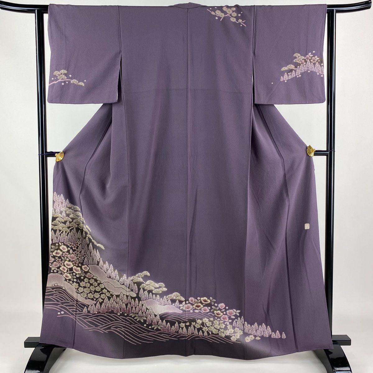 907粋なパープル訪問着 単品 ゆける