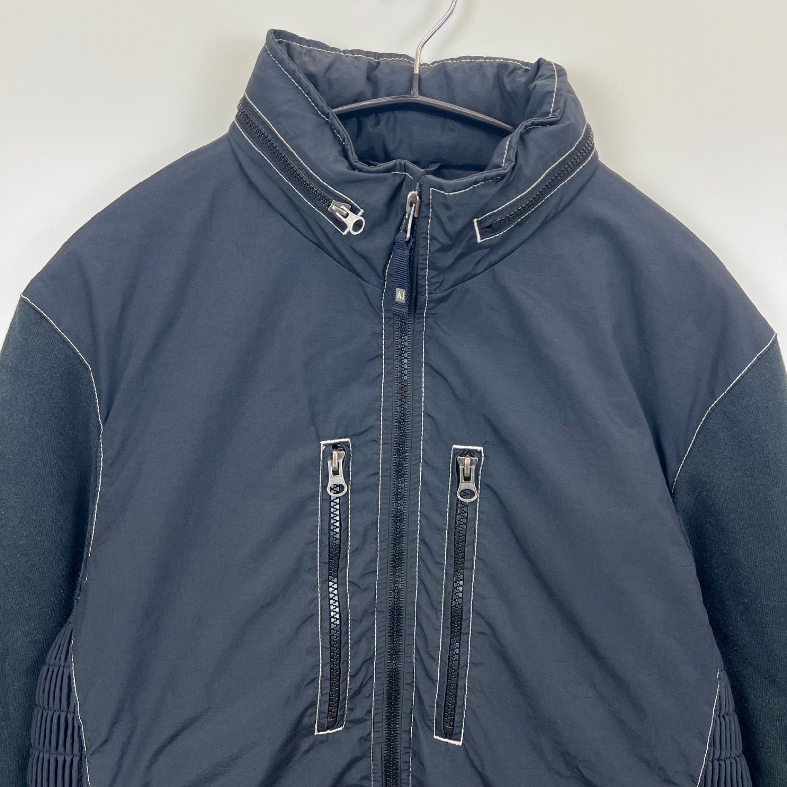 アルマーニジーンズ　ヴィンテージデニムジャケット AJ armani jeans double zip jacket different material old