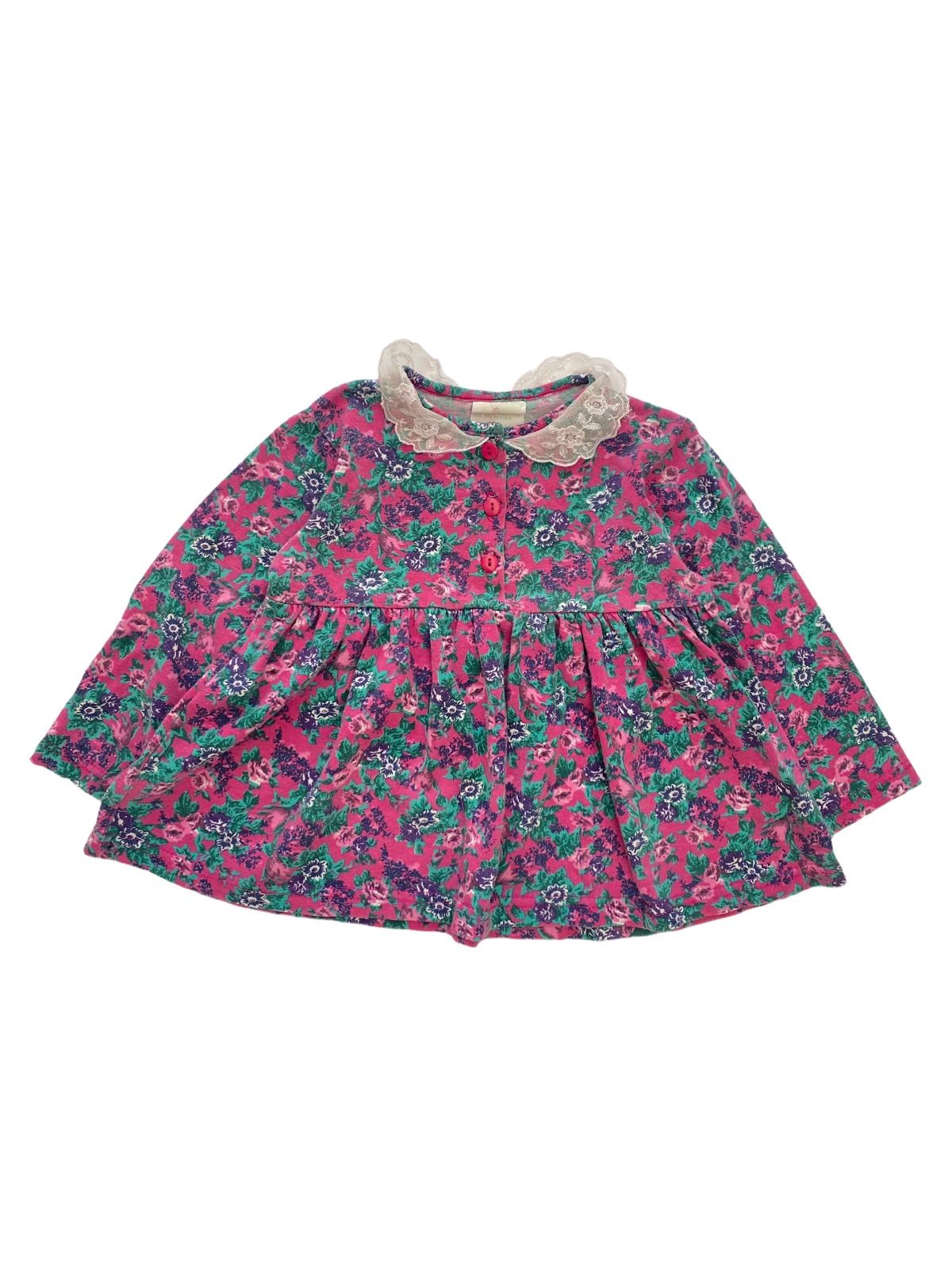 【Size100】vintage 花柄 チュニック 長袖トップス ヴィンテージ