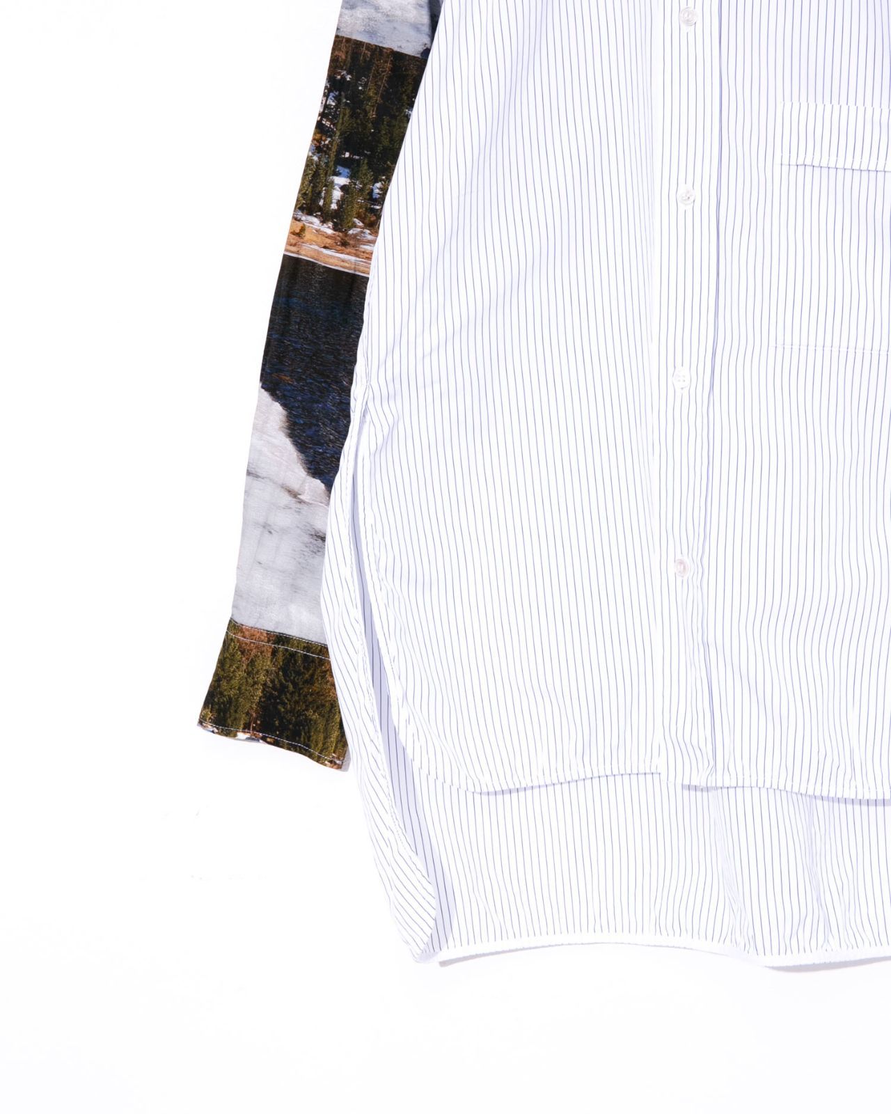 Plan C プランシー プリントストライプロングシャツ - メルカリ