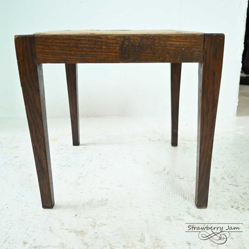 早い者勝ち！】L3612-61 英国アンティーク プチポワン スツール