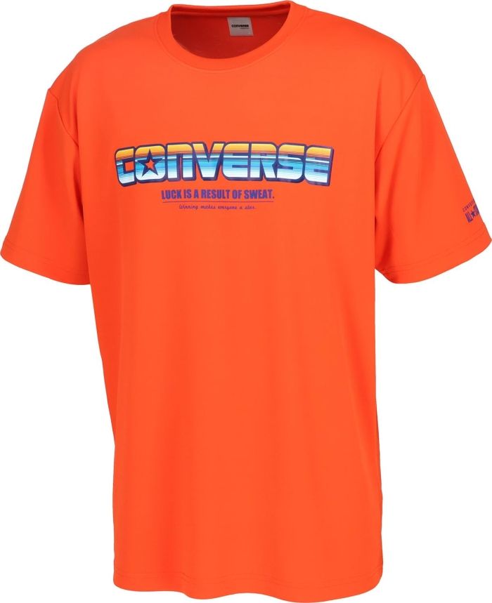 【新品・4営業日で発送】コンバース 4S_プリントTシャツ (CB241361) 色 : オレンジ サイズ : L 