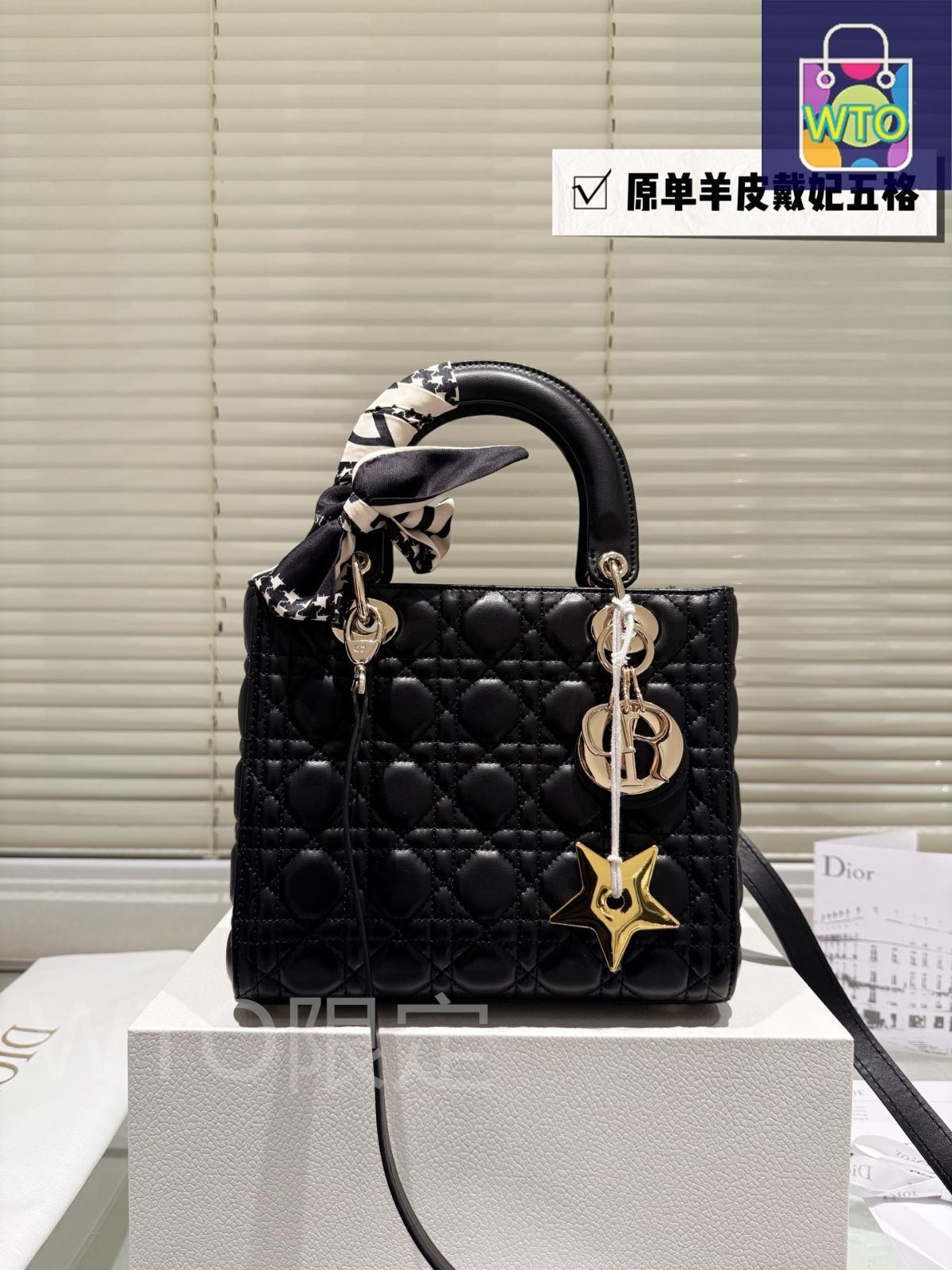 今日WTO】Dior Lady Dior 羊皮ミニバッグ 24cm 高品質