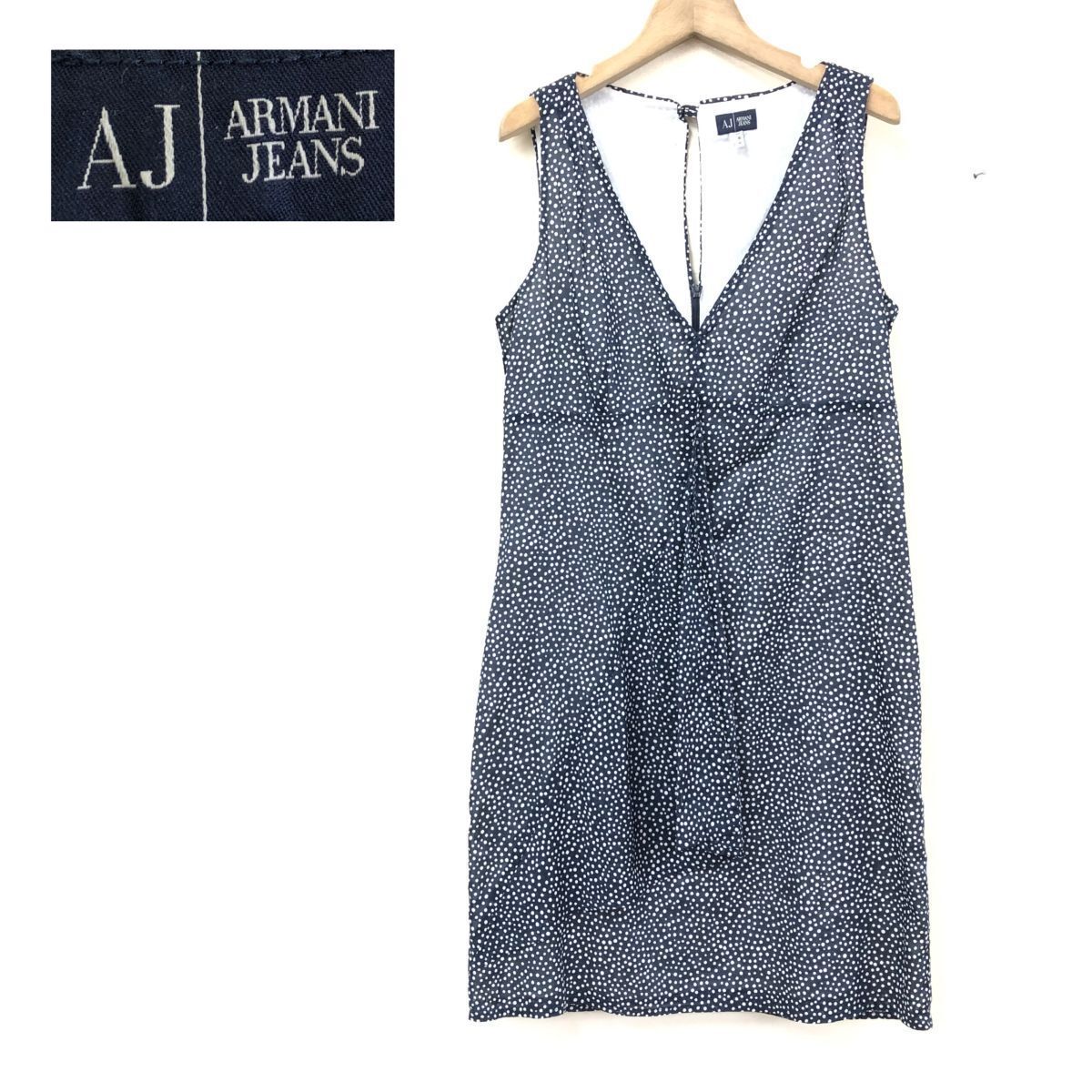 G2092-J◇ARMANI JEANS アルマーニジーンズ ドットノースリーブ