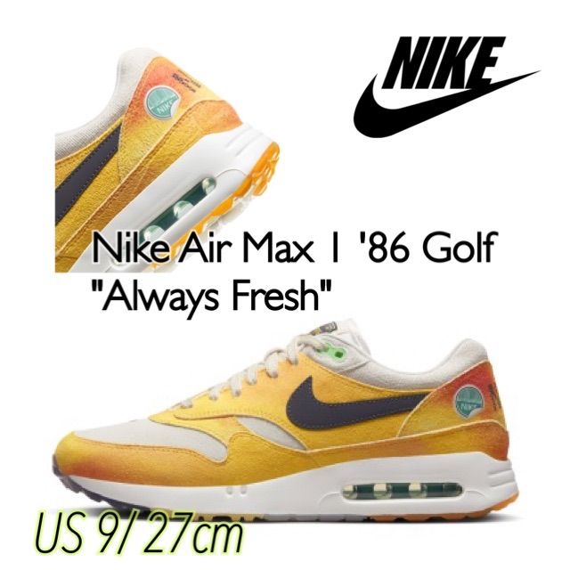 新品】 Nike Air Max 1 '86 ゴルフ（白/グレー/イエロー） 【公式通販】