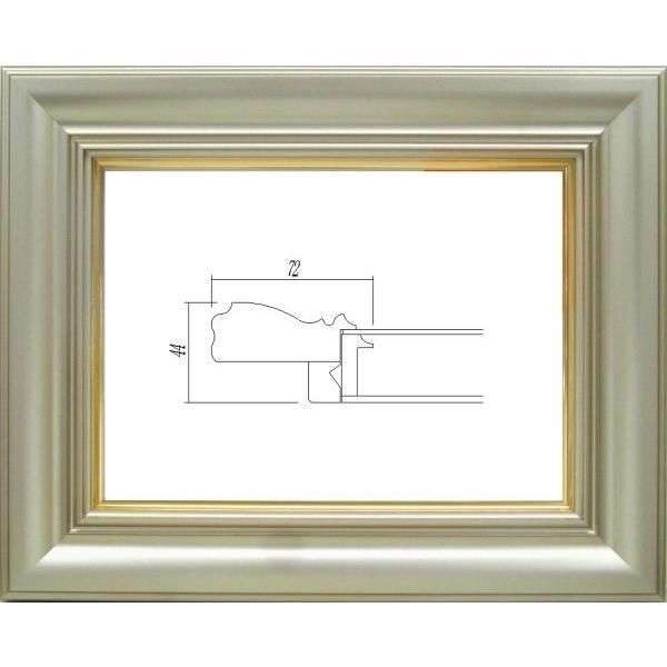 額縁 油絵/油彩額縁 出展用木製仮縁 7300 M40号 ゴールド（額縁