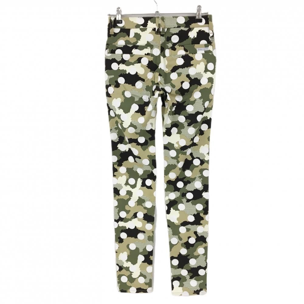 パーリーゲイツ パンツ カーキ×白 カモフラ調 迷彩 ドット レディース 0 S ゴルフウェア PEARLY GATES