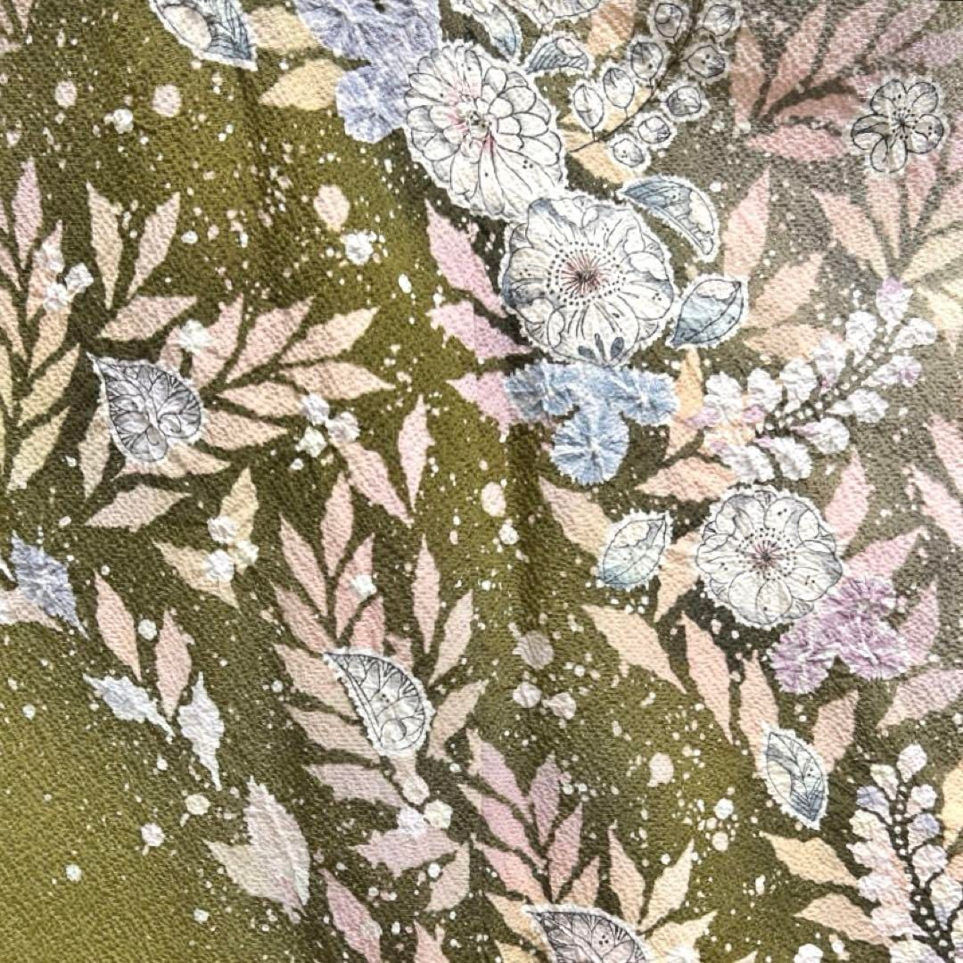 桐屋翠山工房　訪問着　辻ヶ花　作家もの　金通し　絞り　紋無し　着物　094b d 桐屋翠山工房 訪問着 辻ヶ花 作家もの 金通し 絞り 紋