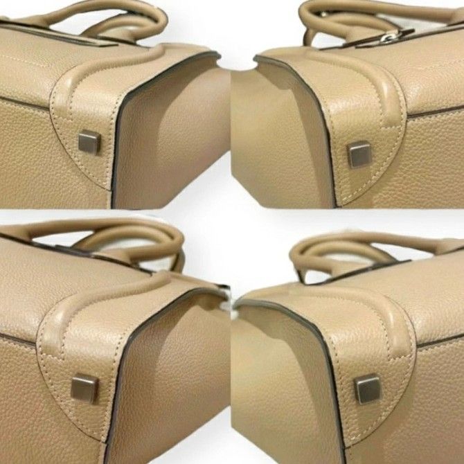 新ロゴ　CELINE セリーヌ ラゲージ マイクロ デューン セリーヌラゲージ マイクロショッパー デューン レディース