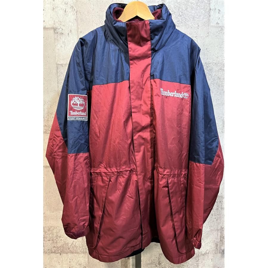 Timberland 90's マウンテンパーカー ネイビー/レッド