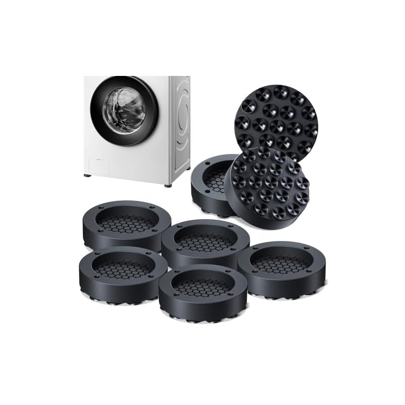 MAYZOLOP 洗濯機用防振ゴム 防振 ゴム 防災士監修 振動吸収マット 振動軽減 (8枚入り) 1