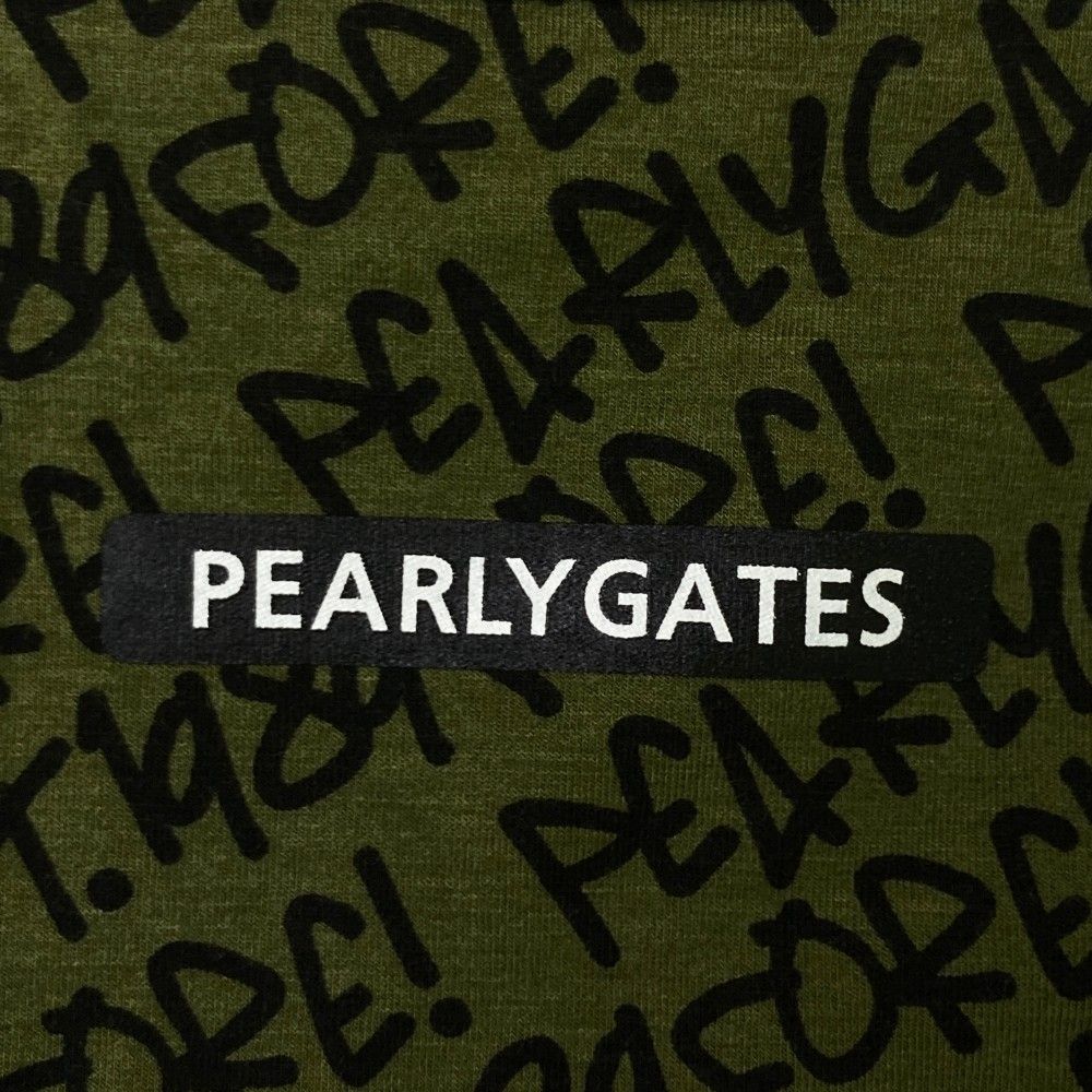 サイズ：5 PEARLY GATES パーリーゲイツ 2020年モデル ｿﾘｽﾄﾋｰﾄ 発熱ハイネック 落書き柄 カーキ系 [240002001546] ゴルフウェア メンズ ストスト サイズ：5 PEARLY GATES パーリーゲイツ 2020年モデル ｿﾘｽﾄﾋｰﾄ