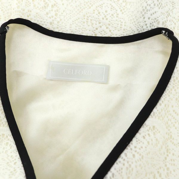 セルフォード CELFORD 24SS タイルレースパイピングワンピース ロング 
