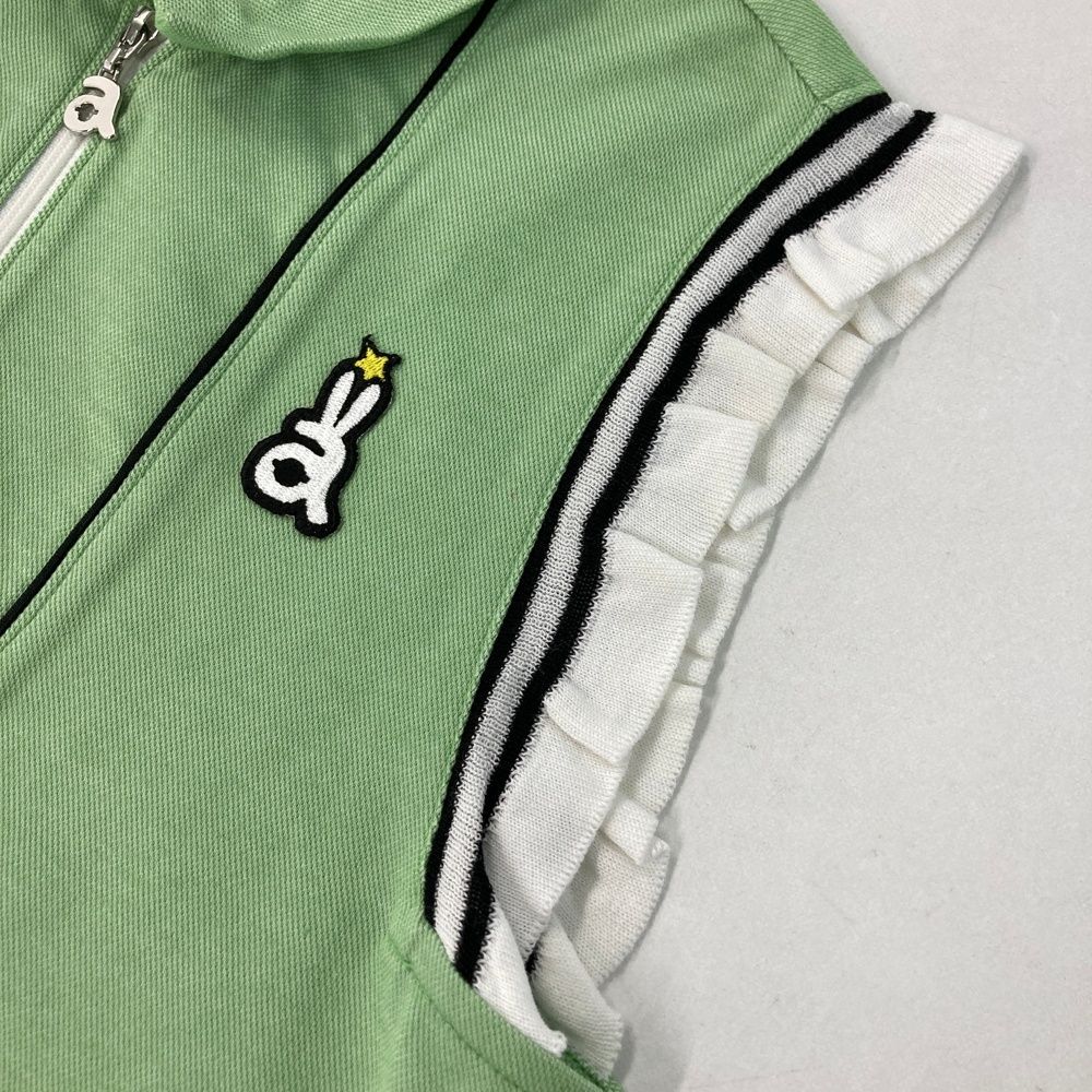 サイズ：38 ARCHIVIO アルチビオ ノースリーブポロシャツ グリーン系