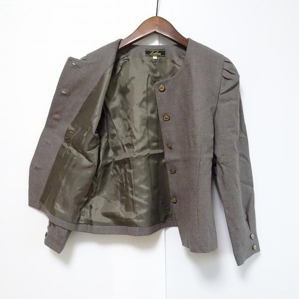 レリアン　lelian レディース　セットアップ　ノーカラージャケット　スカート ノーカラージャケット|レリアン | レリアン公式オンラインストア